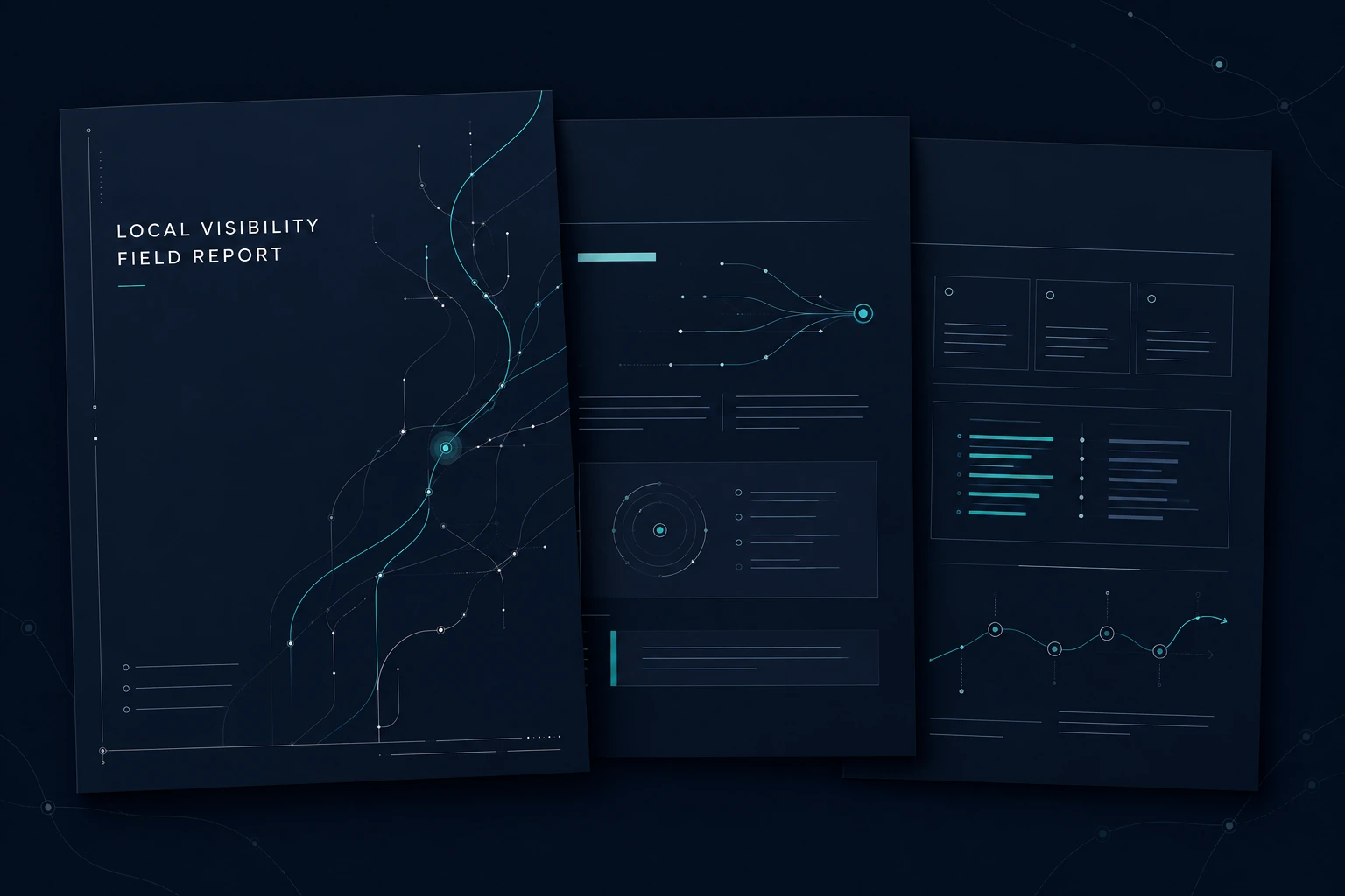 Local Visibility Field Report shown as printed spreads
