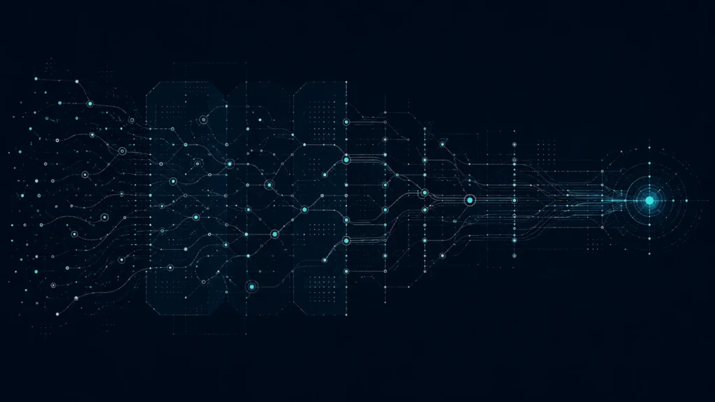 Diagram: a customer's path from search through the website to making contact.